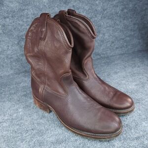 Double-H Boots Mens Size 11.5 D Brown Round Toe Harness Western Made USA DH2510
